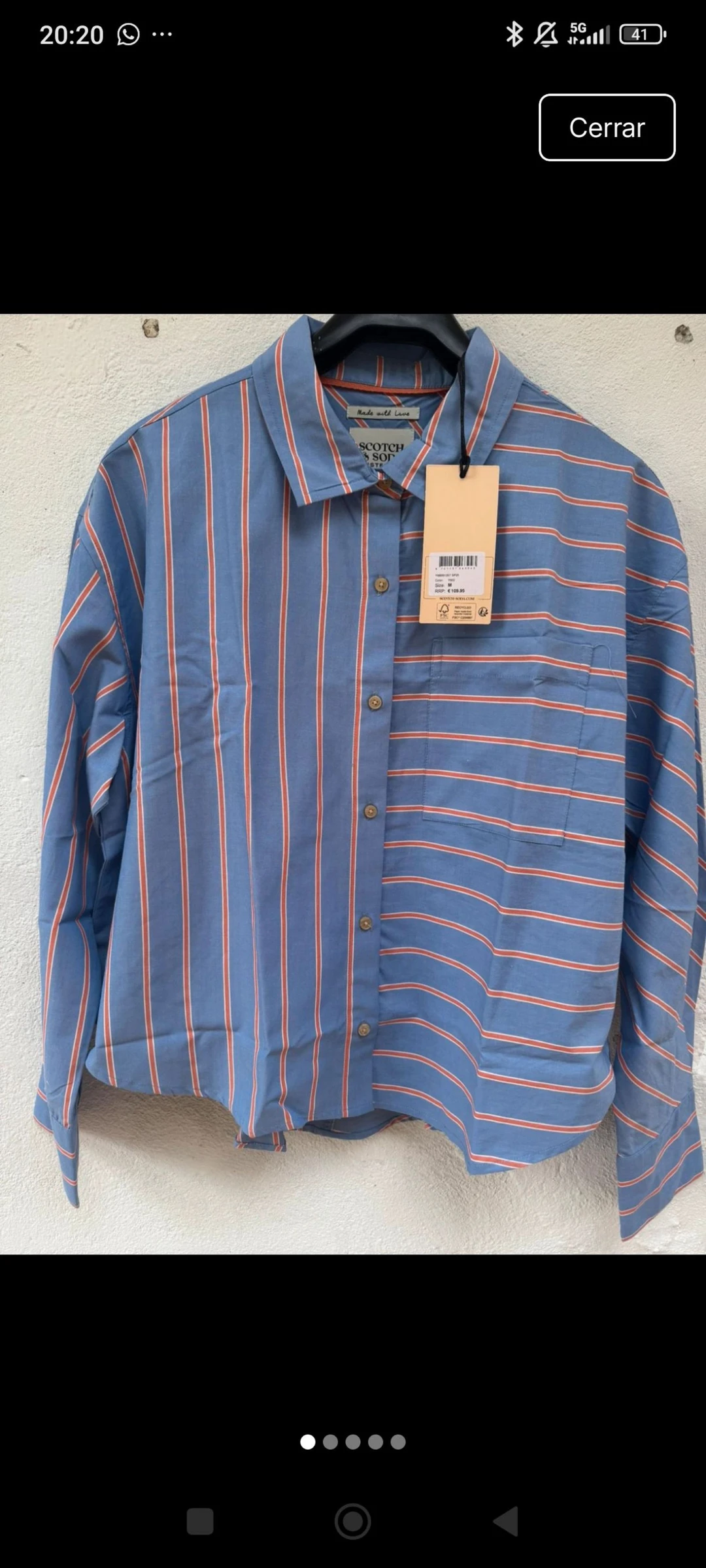 Camisa azul rayada